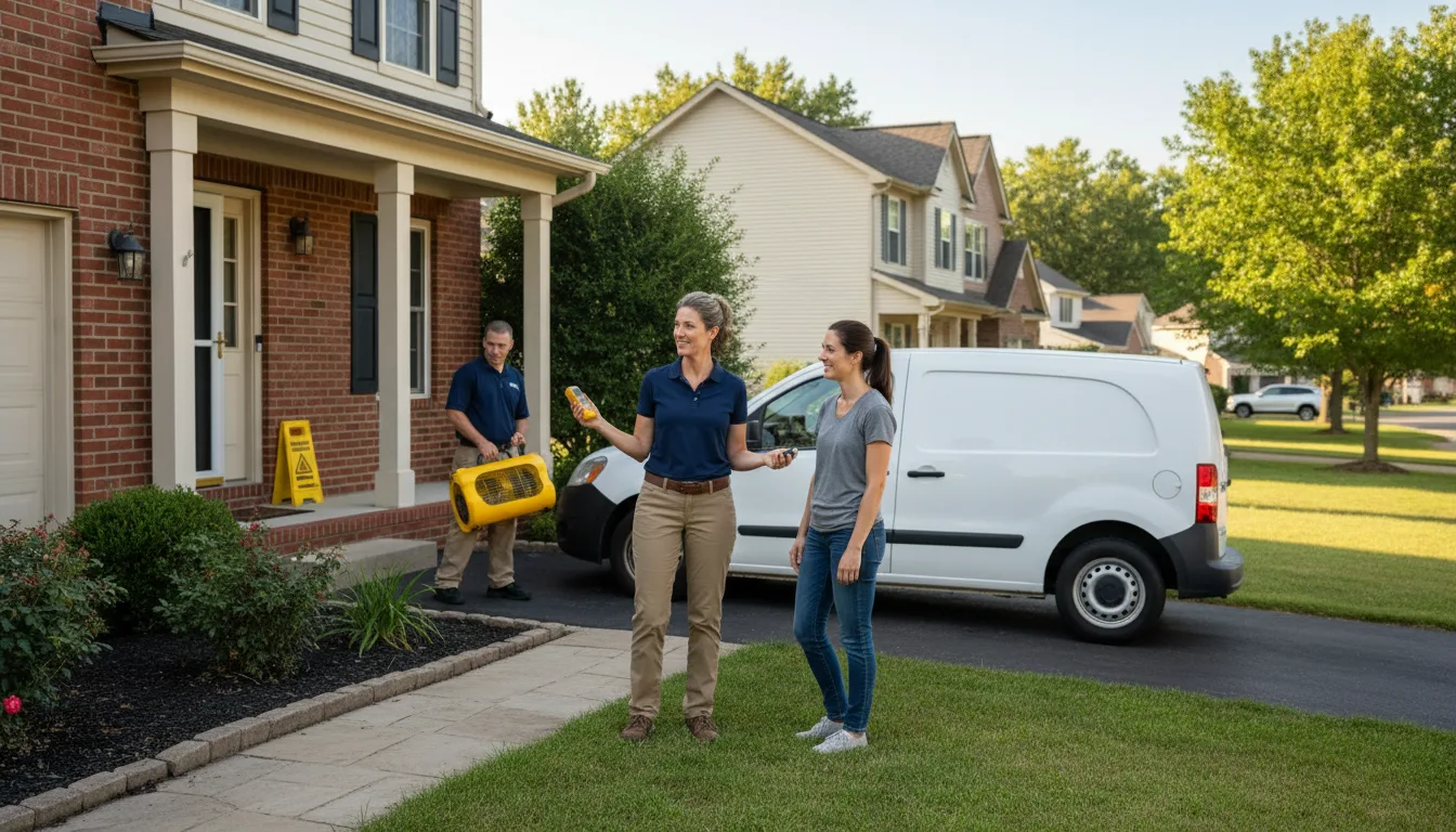 Residential water damage restoration in Princeton, IN
